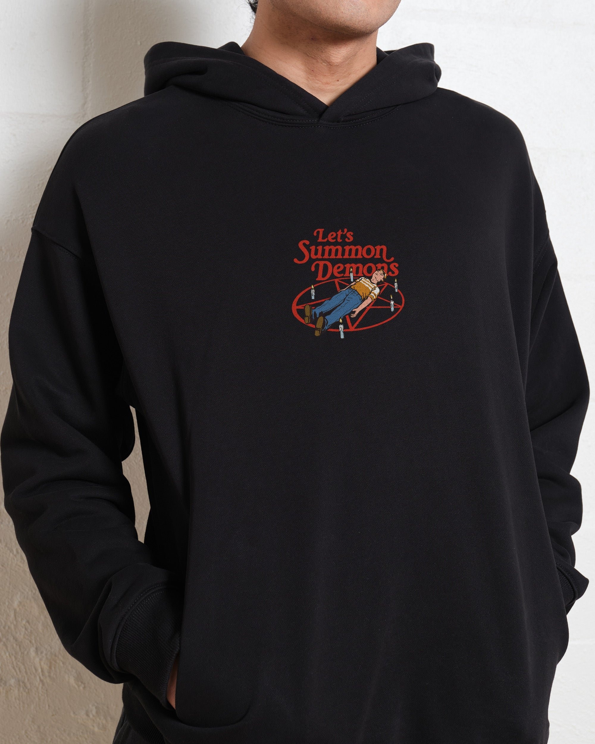 Let's Summon Demons Front and Back Graphic Hoodie - 90s Boxy Fit Unisex