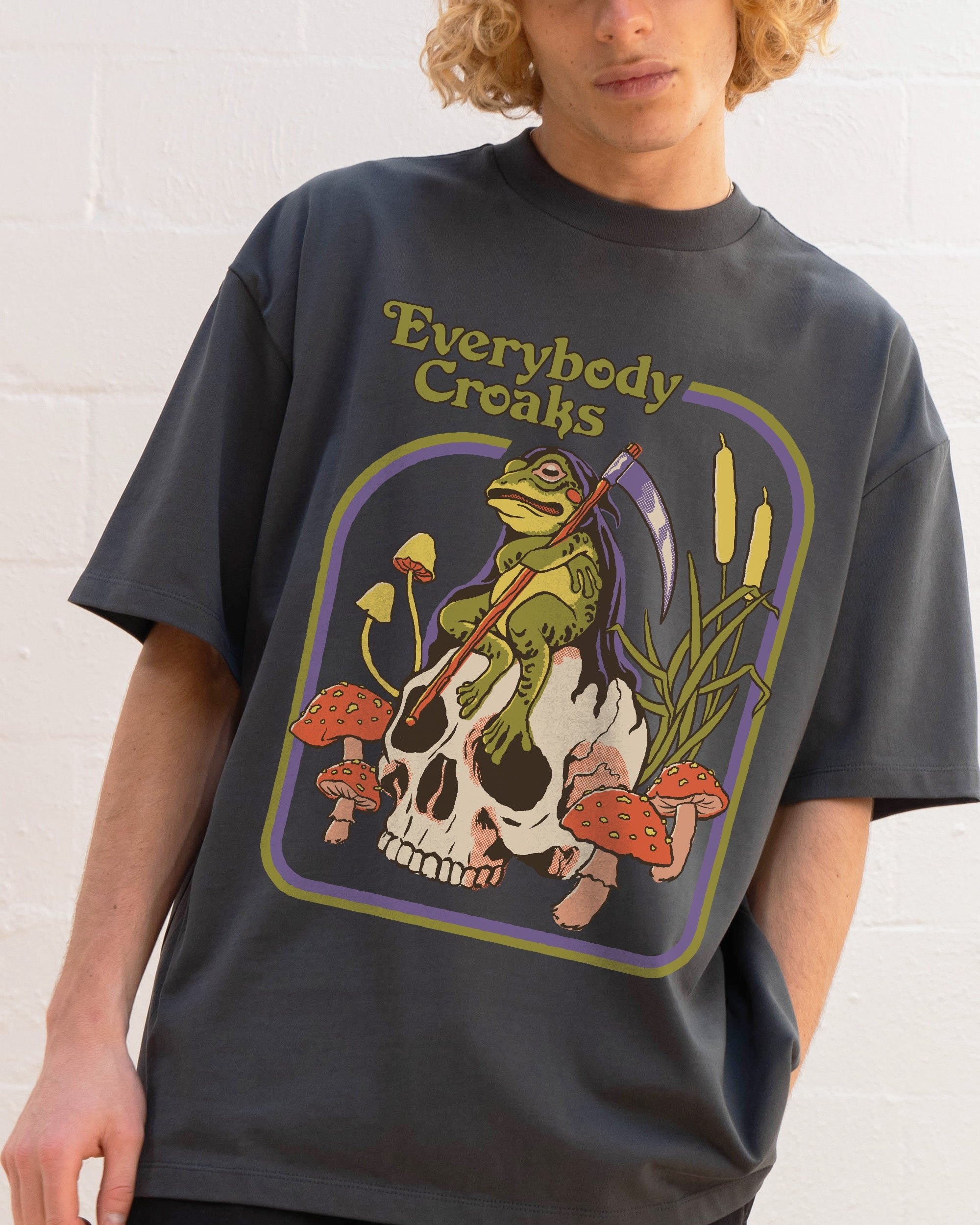 Everybody Croaks Oversized Graphic Tee - Unisex 100% Combed Cotton 275gsm Steven Rhodes