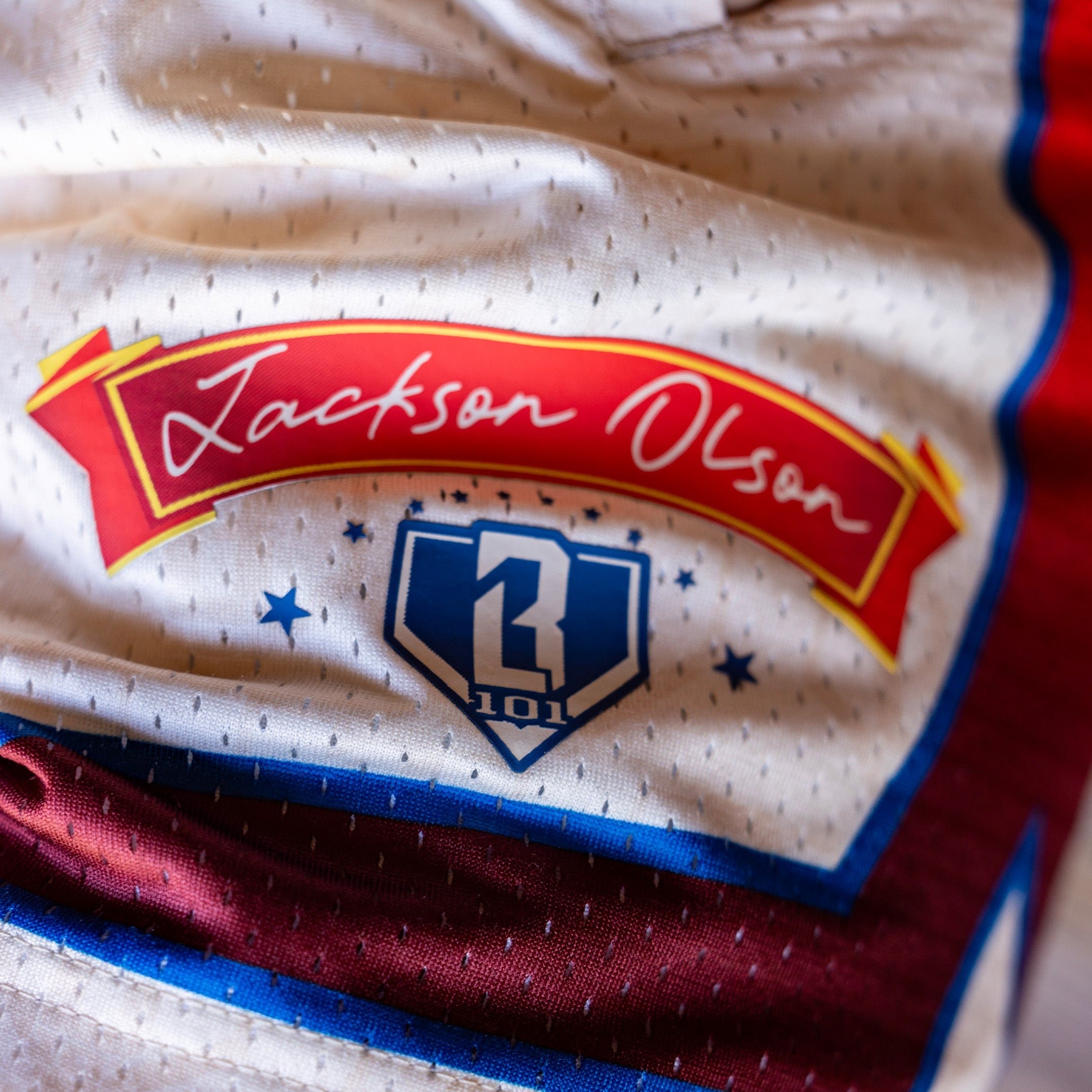 Jackson Olson Showman Mesh Shorts - Vintage Ballpark Print Polyester