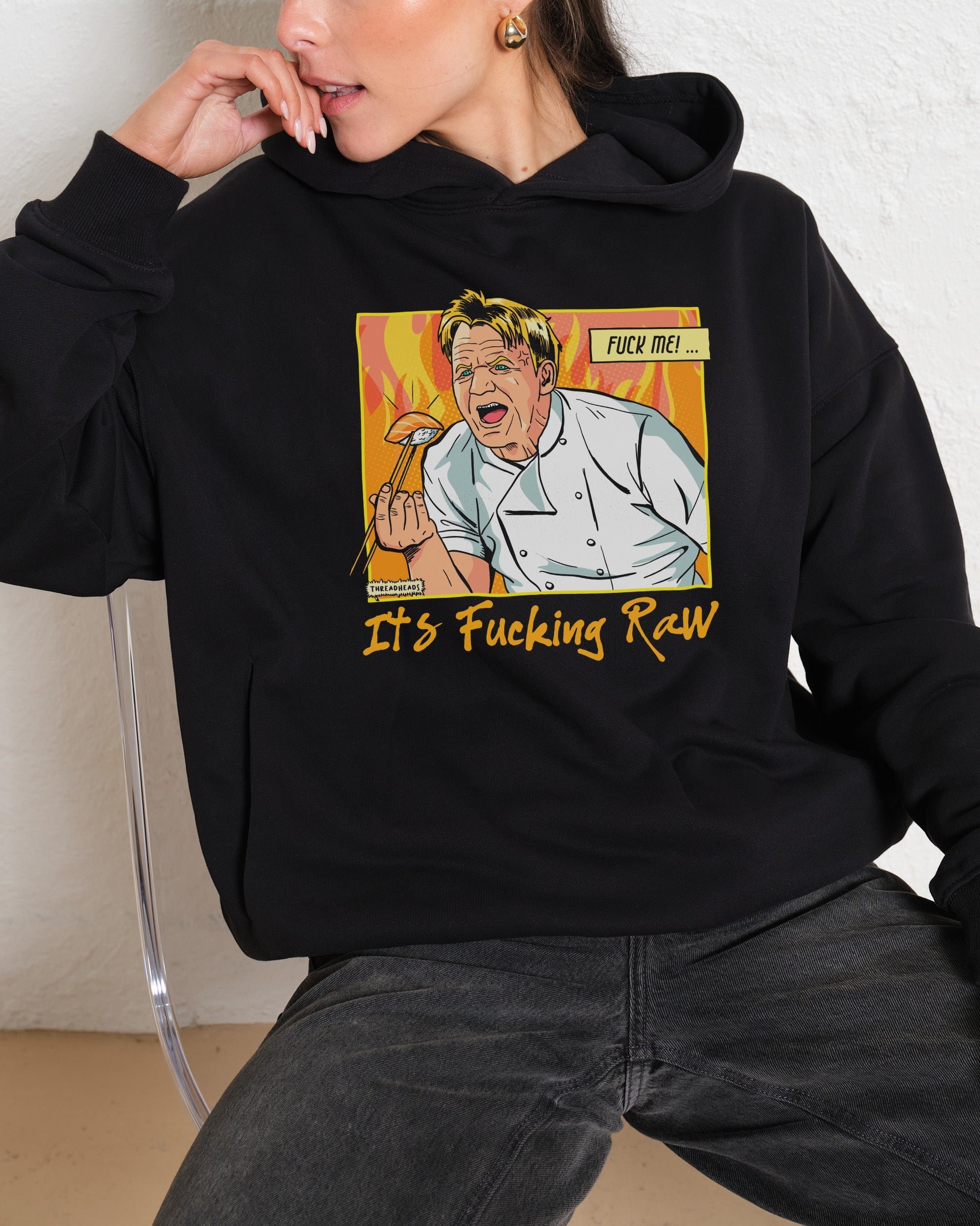 It's Raw! Unisex Graphic Hoodie - 90s Boxy Fit, 340gsm Cotton-Poly