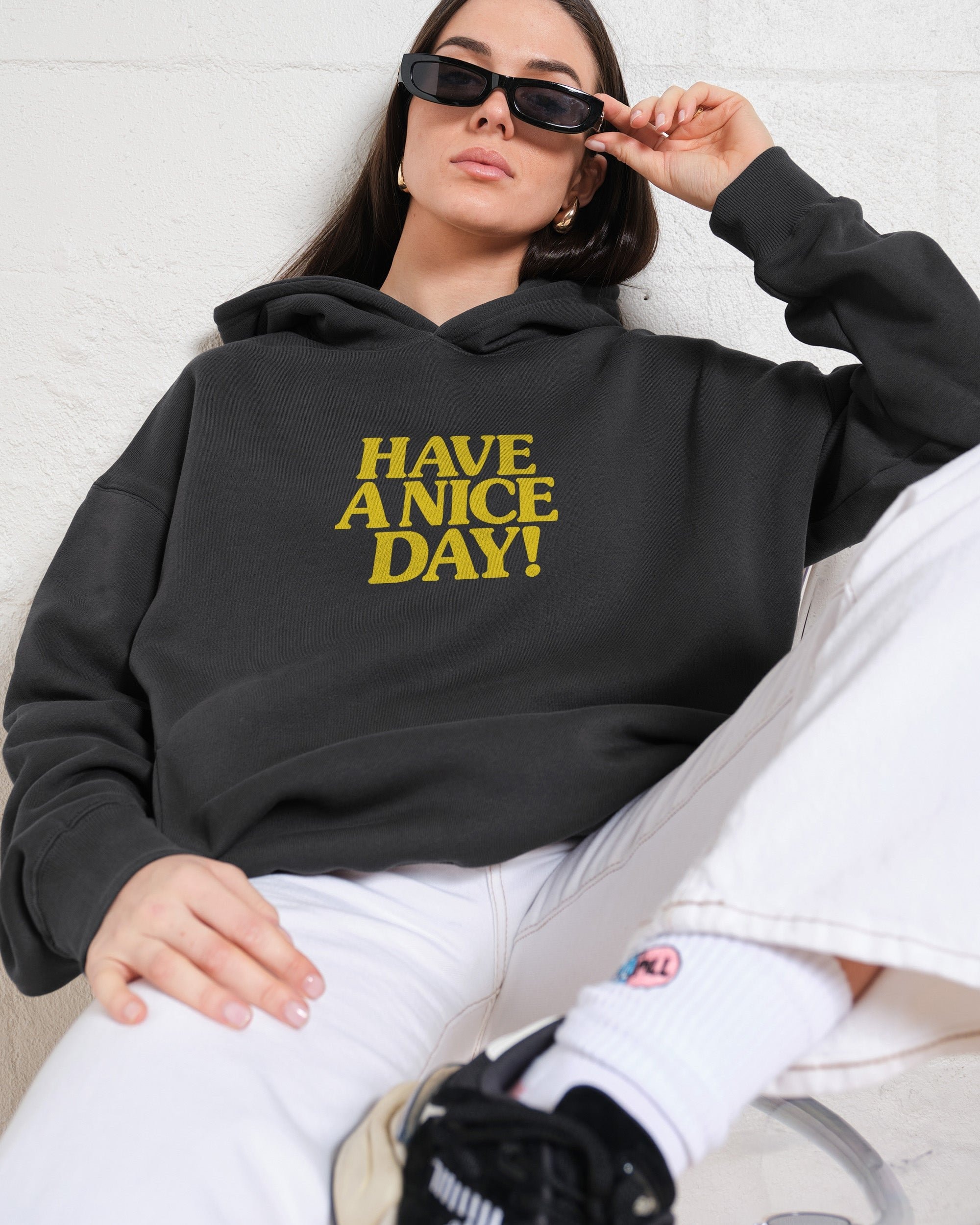 Have A Nice Day Unisex Graphic Hoodie - 90s Boxy Fit, 340gsm Cotton-Poly