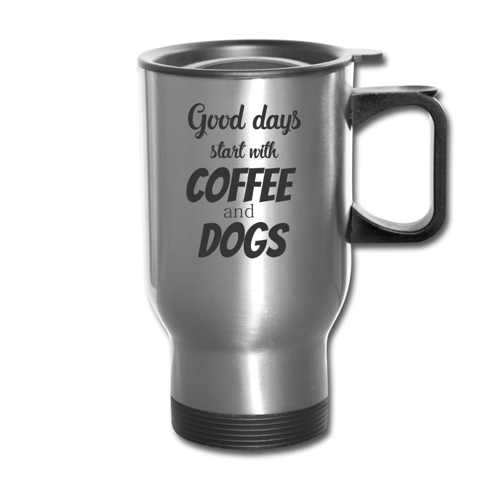 Good Days Start with Coffee and Dogs 14oz Veterinary Travel Mug Stainless Steel