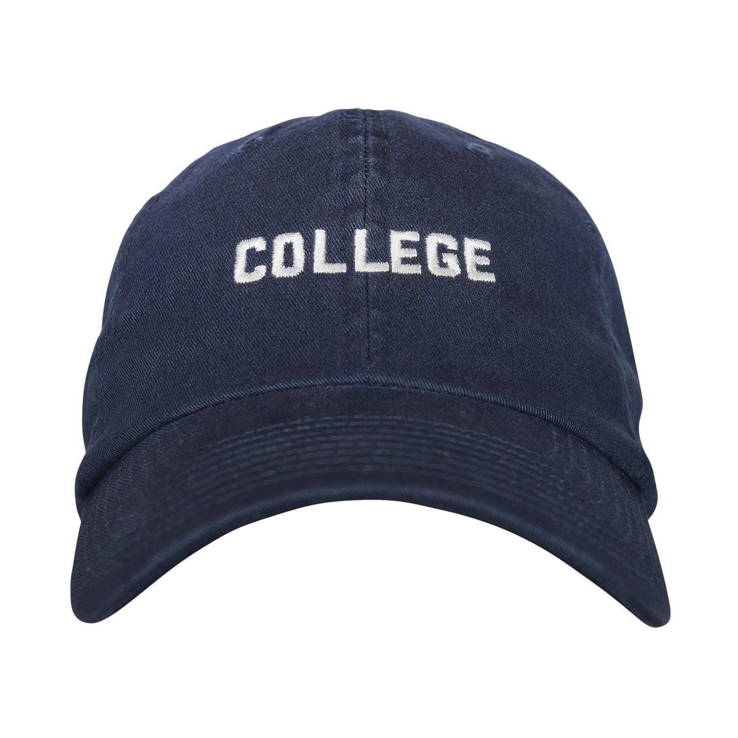 College Dad Hat Embroidered Unstructured Washed Cotton Twill Adjustable Low-Profile