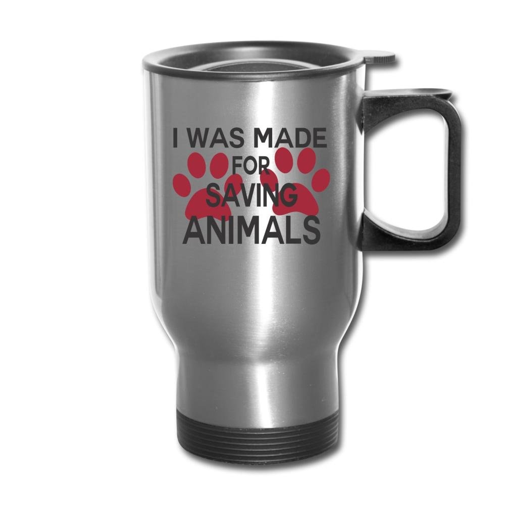 I Was Made for Saving Animals 14oz Veterinary Travel Mug Stainless Steel