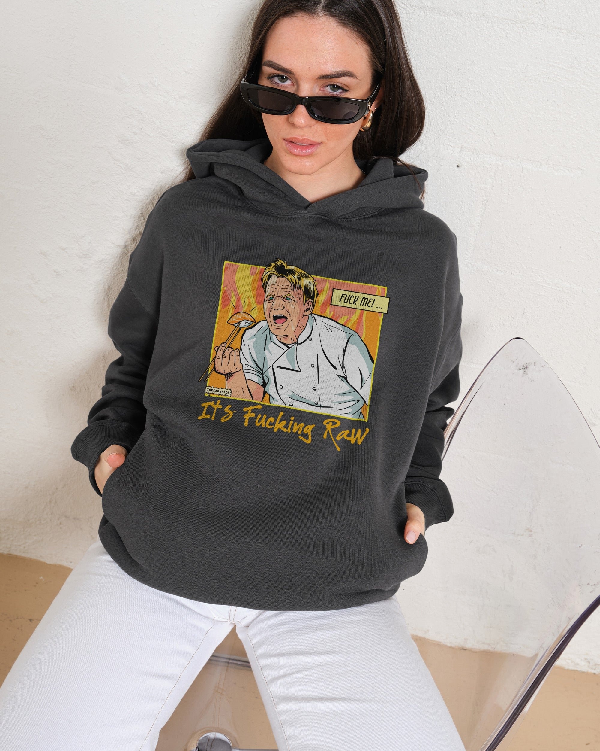 It's Raw! Unisex Graphic Hoodie - 90s Boxy Fit, 340gsm Cotton-Poly