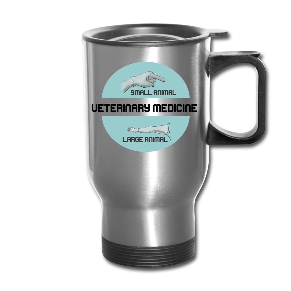 Small & Big Animal Veterinary Medicine Joke 14oz Stainless Steel Travel Mug
