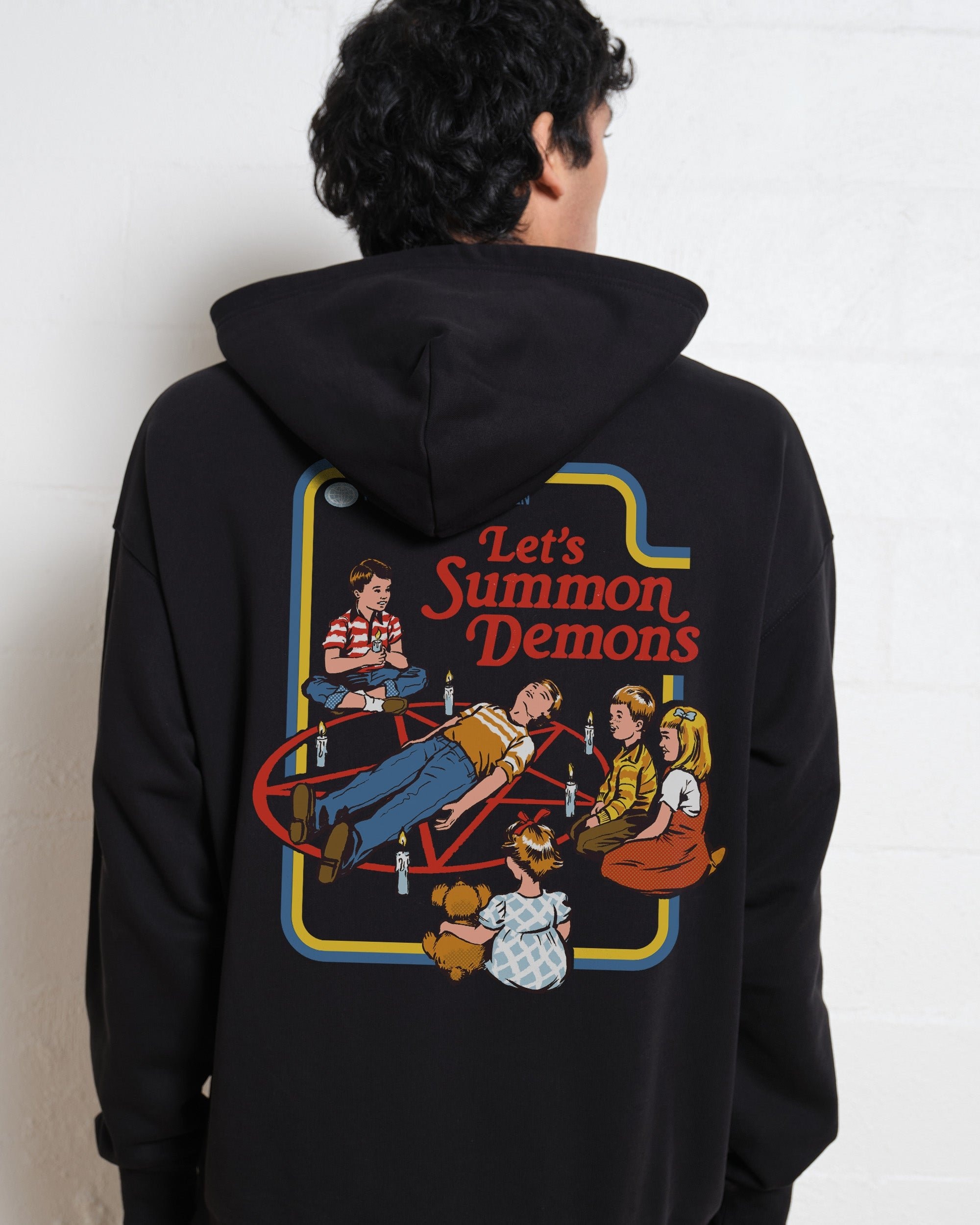 Let's Summon Demons Front and Back Graphic Hoodie - 90s Boxy Fit Unisex