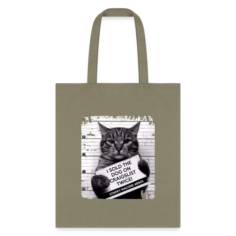 I Sold The Dog On Craigslist Twice Cotton Canvas Tote Bag 15.5x14.5 Vet Gift