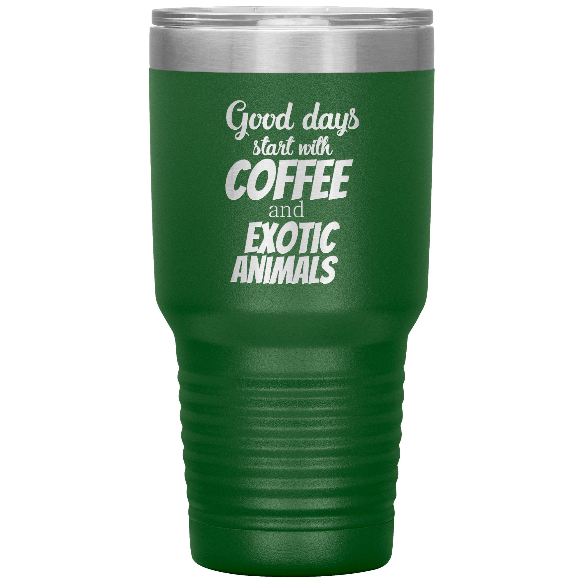 Coffee and Exotic Animals 30oz Vacuum Insulated Tumbler Stainless Steel