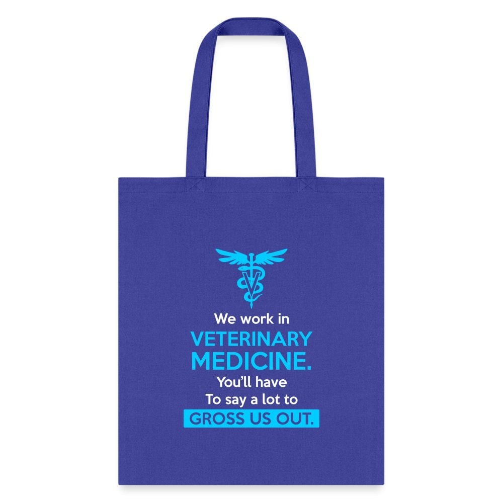 We Work in Veterinary Medicine Tote Bag - Vet Tech Graphic Print Cotton Canvas Shopper