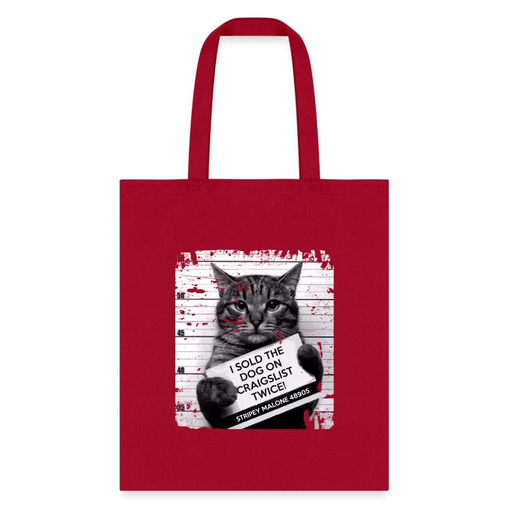 I Sold The Dog On Craigslist Twice Cotton Canvas Tote Bag 15.5x14.5 Vet Gift