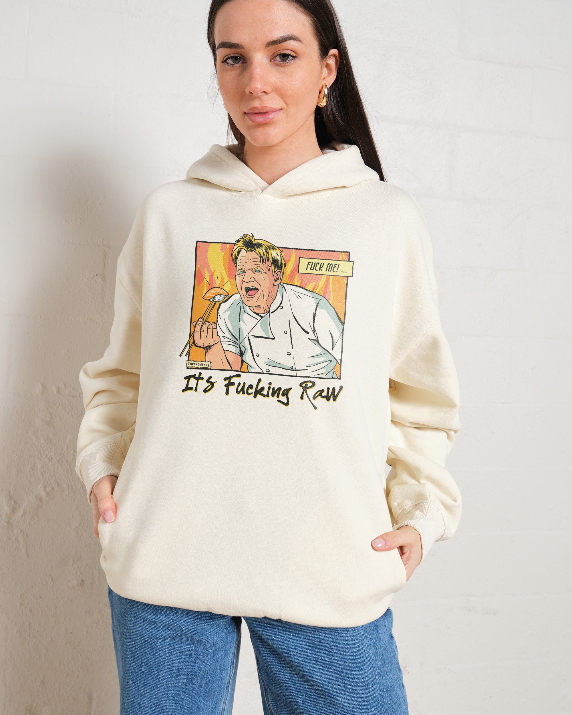 It's Raw! Unisex Graphic Hoodie - 90s Boxy Fit, 340gsm Cotton-Poly