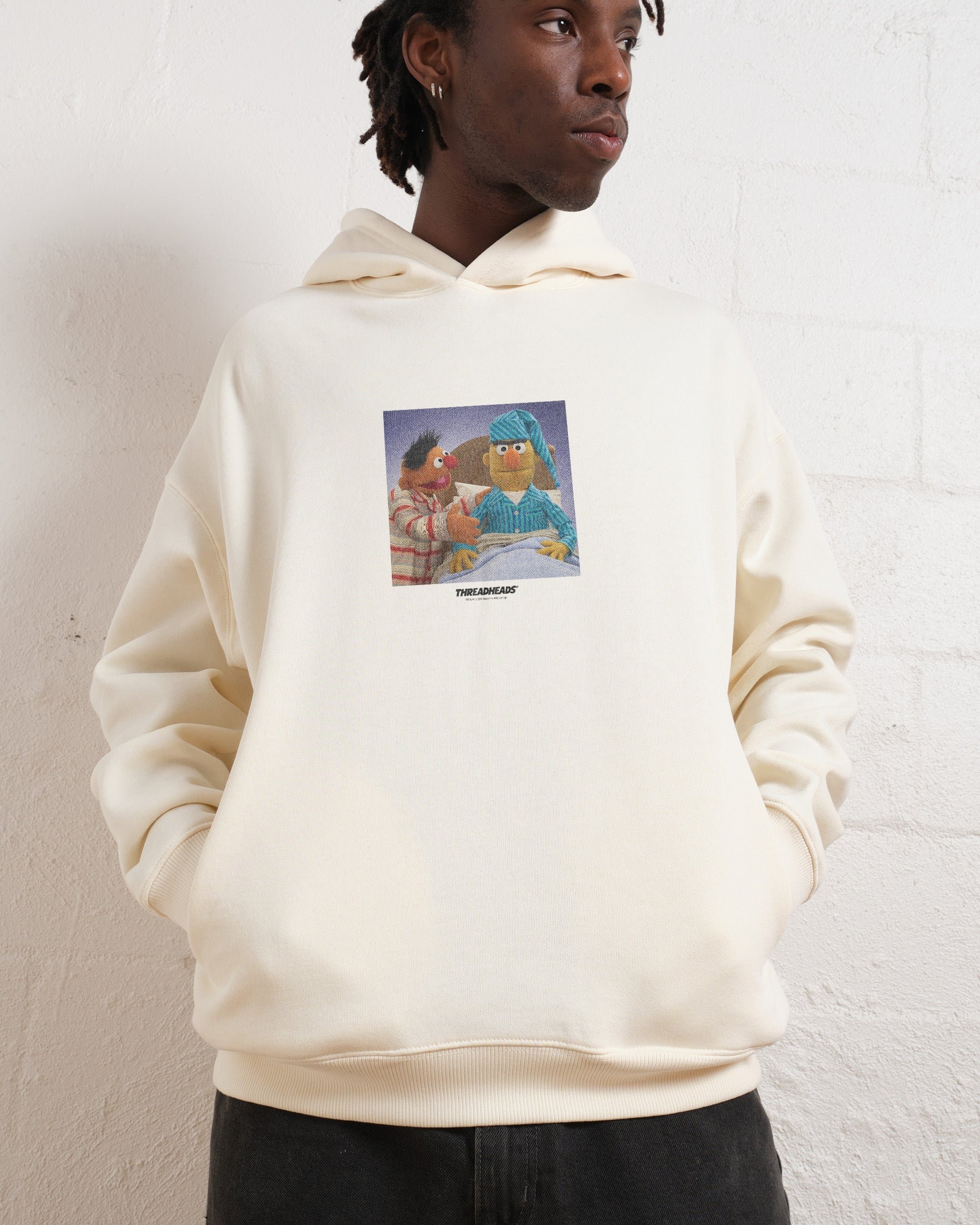 Annoyed Bert Hoodie Sesame Street Unisex 90s Boxy Fit Cotton Blend